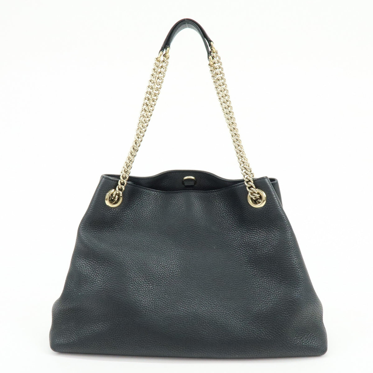 Gucci Soho Chain Strap Leather Black Leather Shoulder Bag Bag (Pre-Owned)