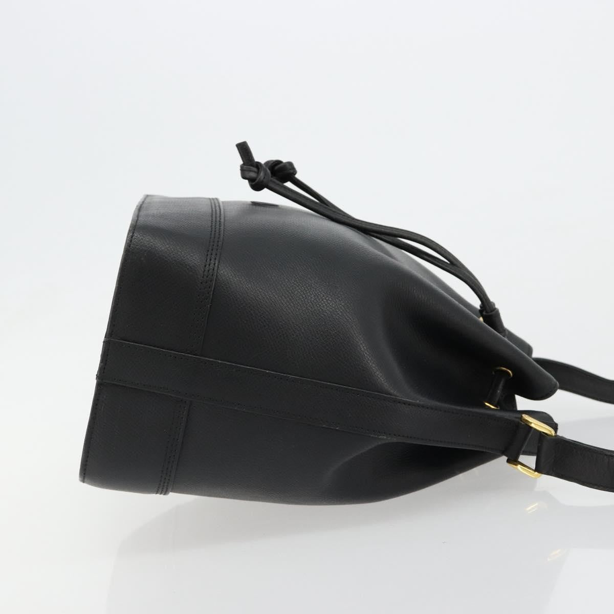 Valentino Garavani Vintage Leather Black Leather Shoulder Bag Bag (Pre-Owned)