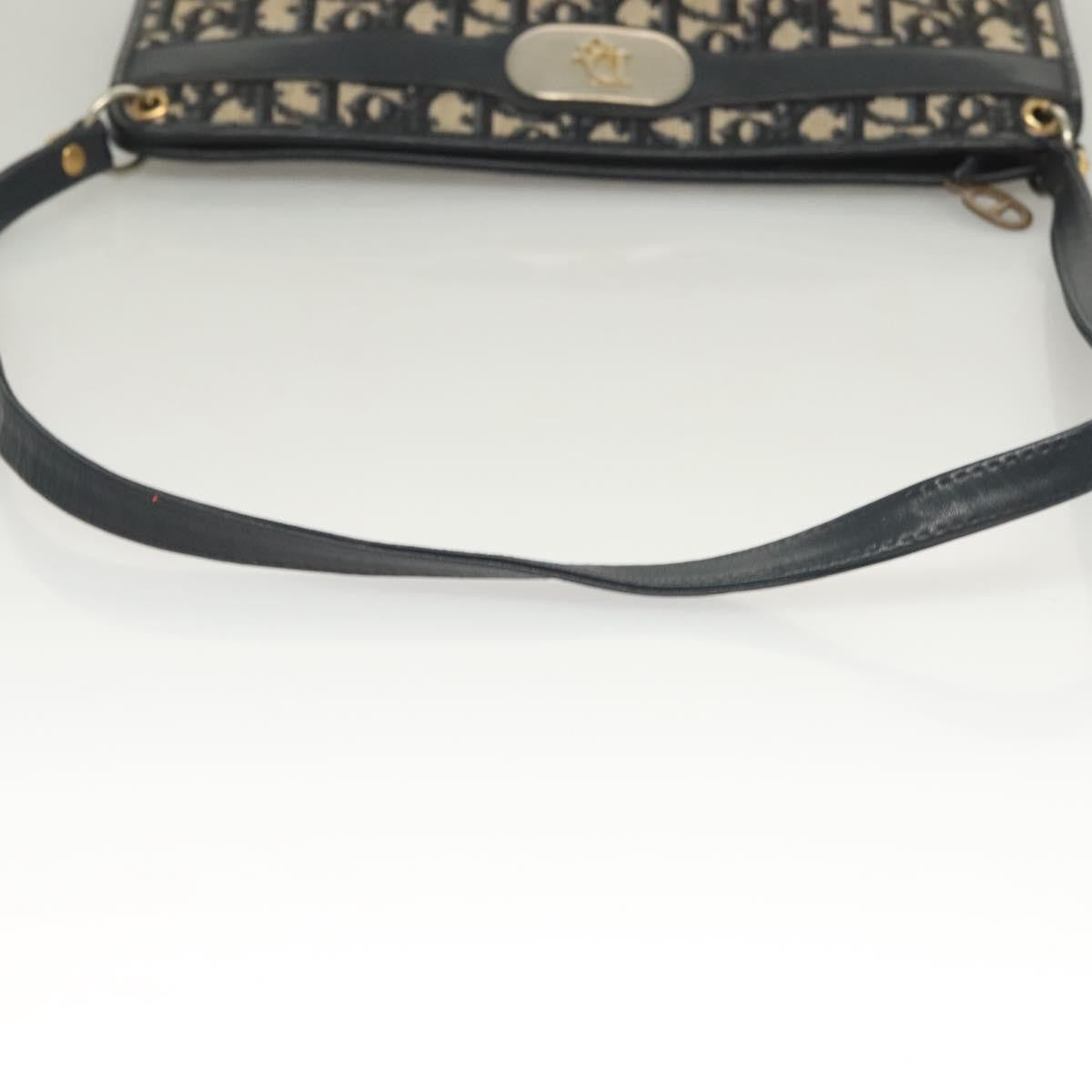 Christian Dior Vintage Trotter Canvas Navy Canvas Shoulder Bag Bag (Pre-Owned)