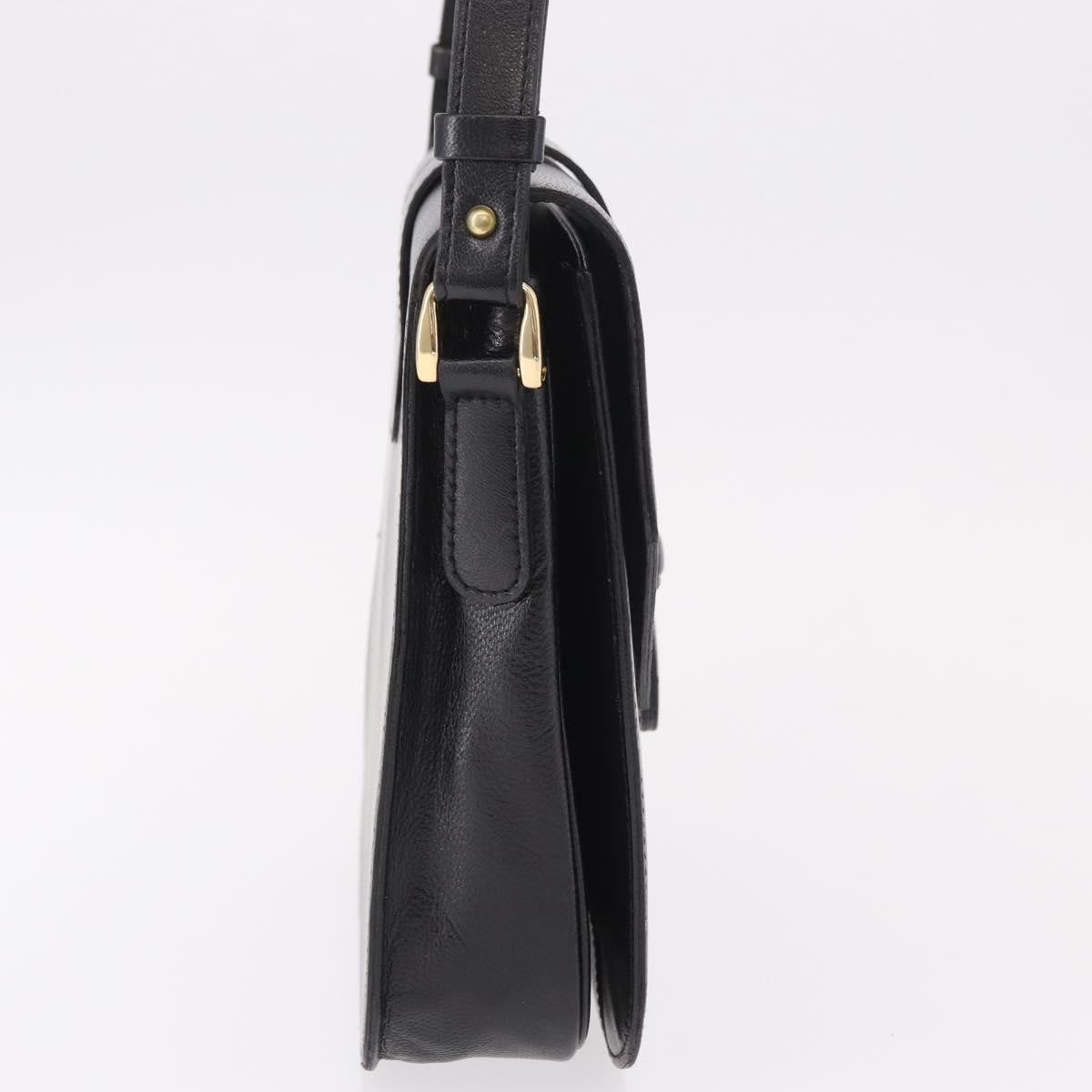 Saint Laurent Vintage Leather Black Leather Handbag (Pre-Owned)