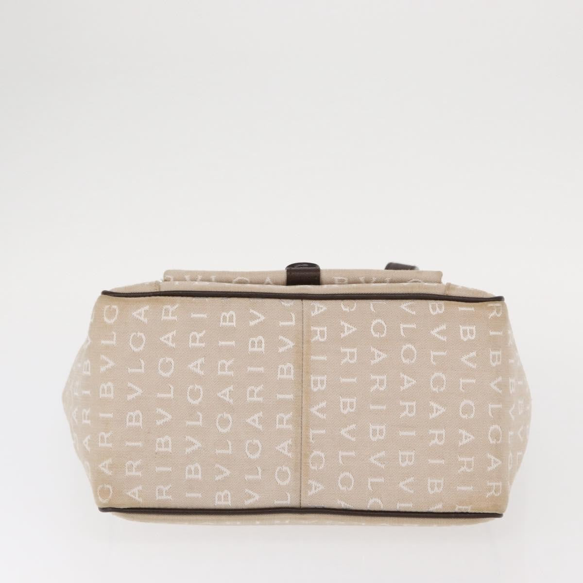 Bvlgari Logomania Canvas Beige Canvas Handbag (Pre-Owned)