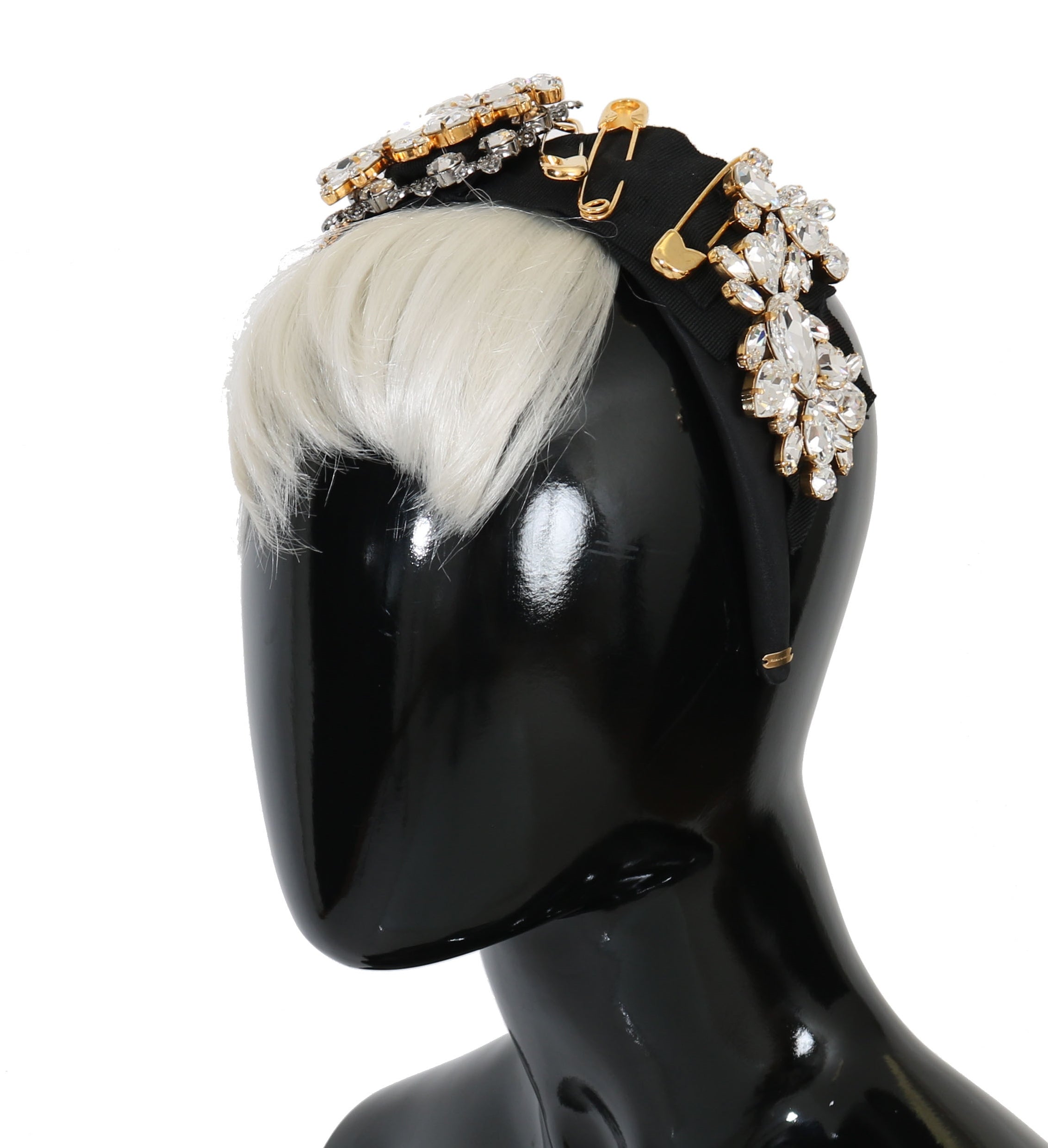 Dolce & Gabbana Elegant Black Crystal Headband Women's Diadem