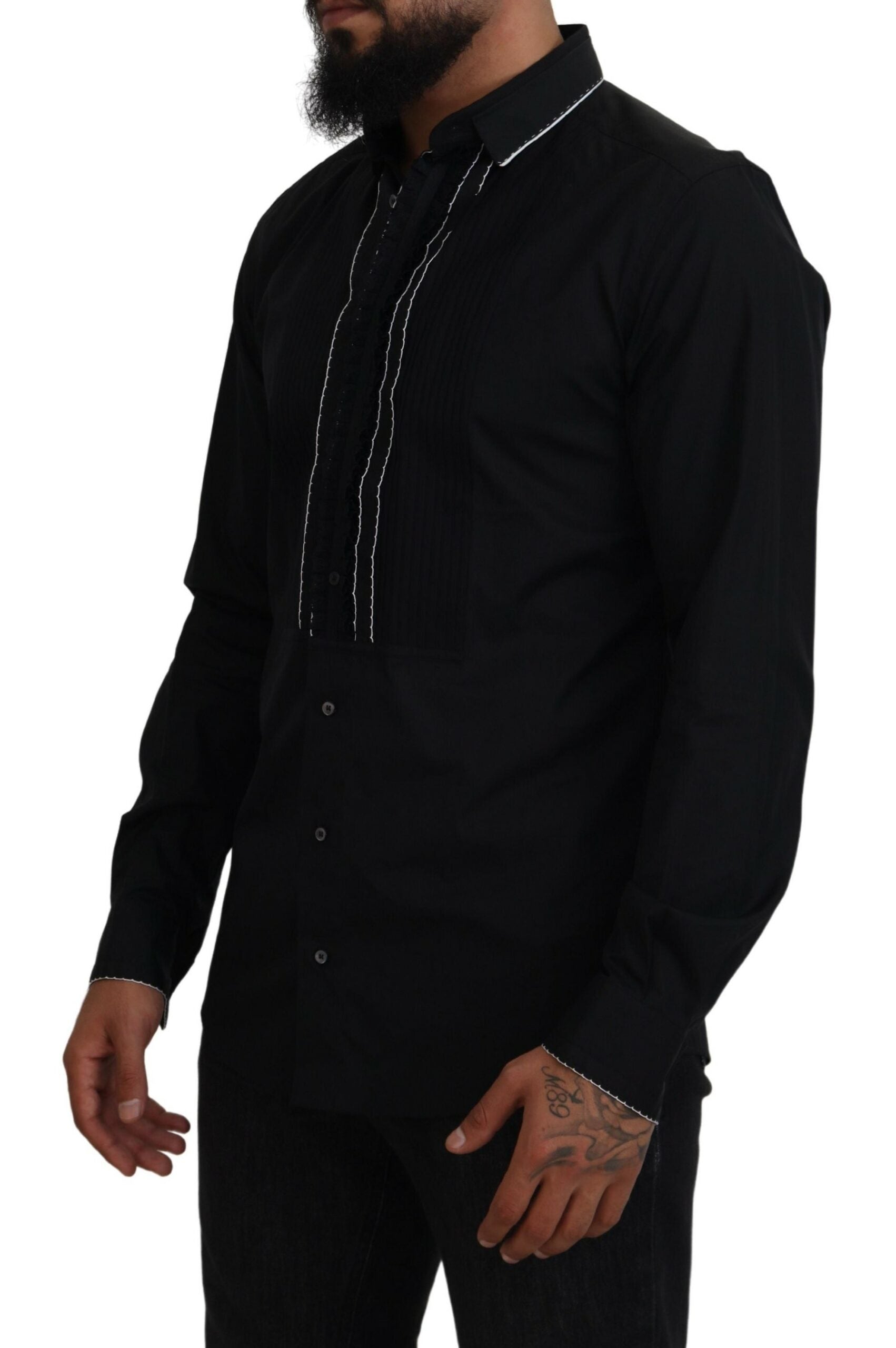 Dolce & Gabbana Elegant Slim Fit Tuxedo Dress Men's Shirt
