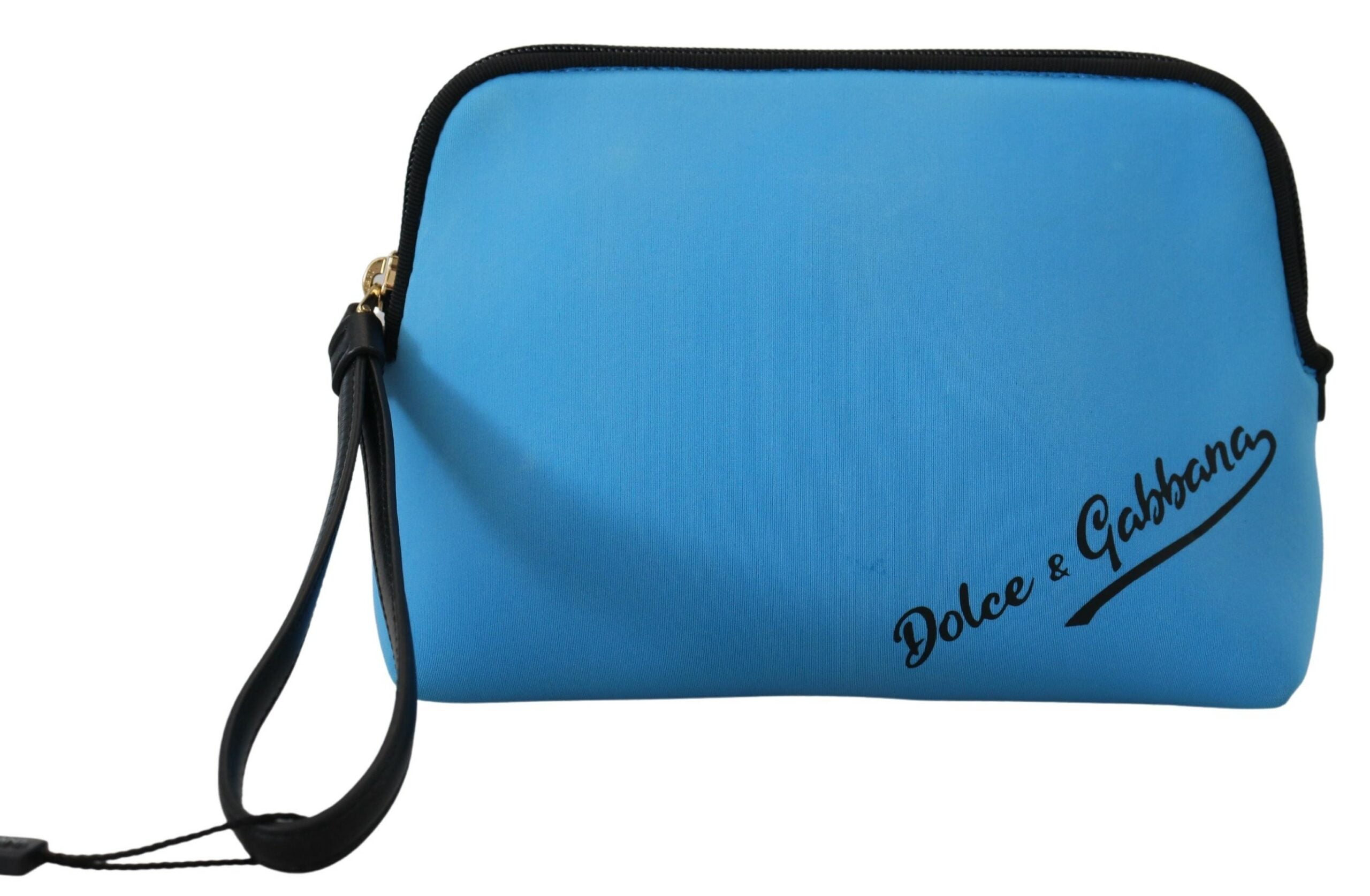 Dolce & Gabbana Elegant Blue Polyamide Pouch Women's Bag