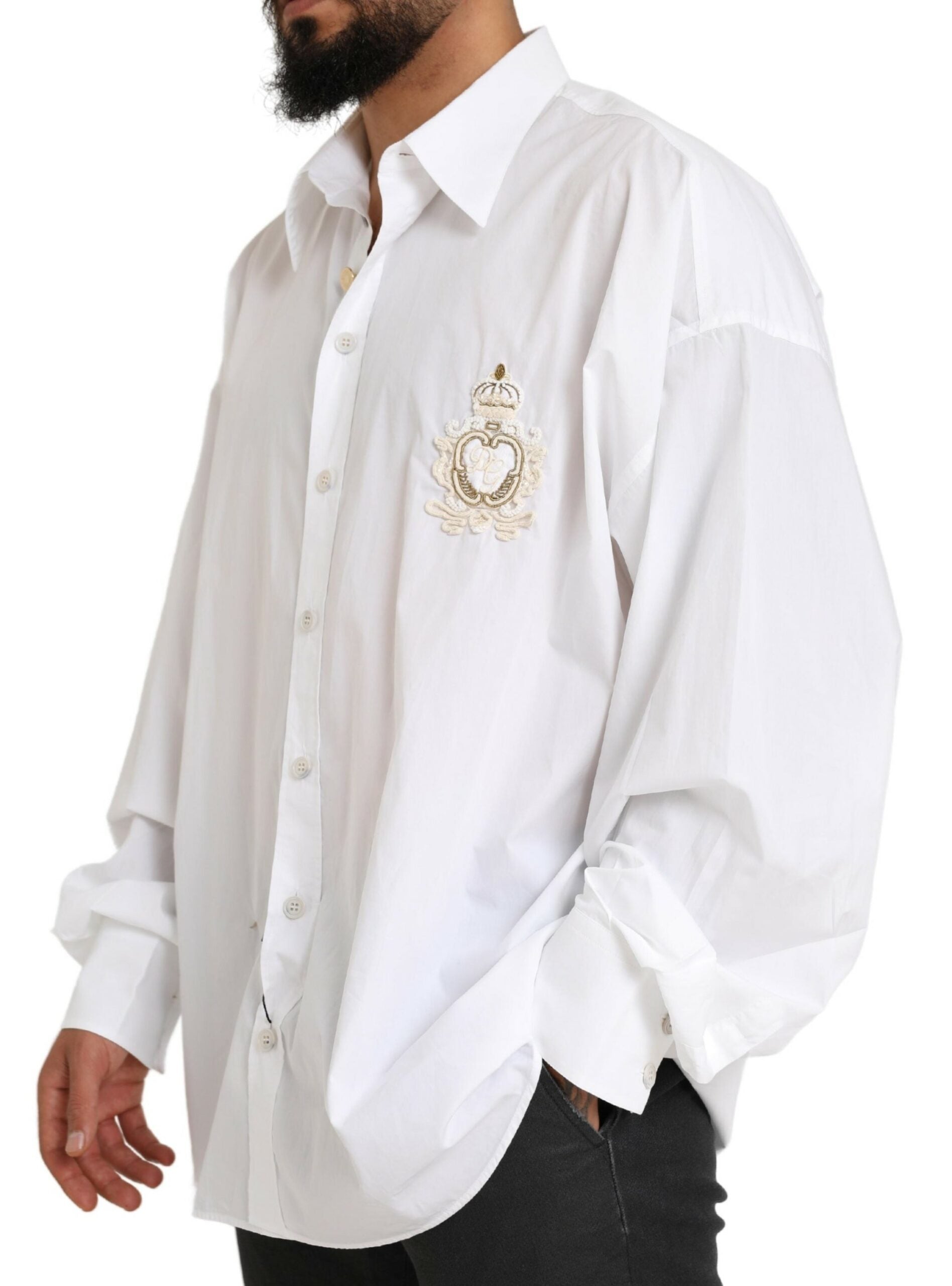 Dolce & Gabbana Elegant White Cotton Formal Men's Shirt
