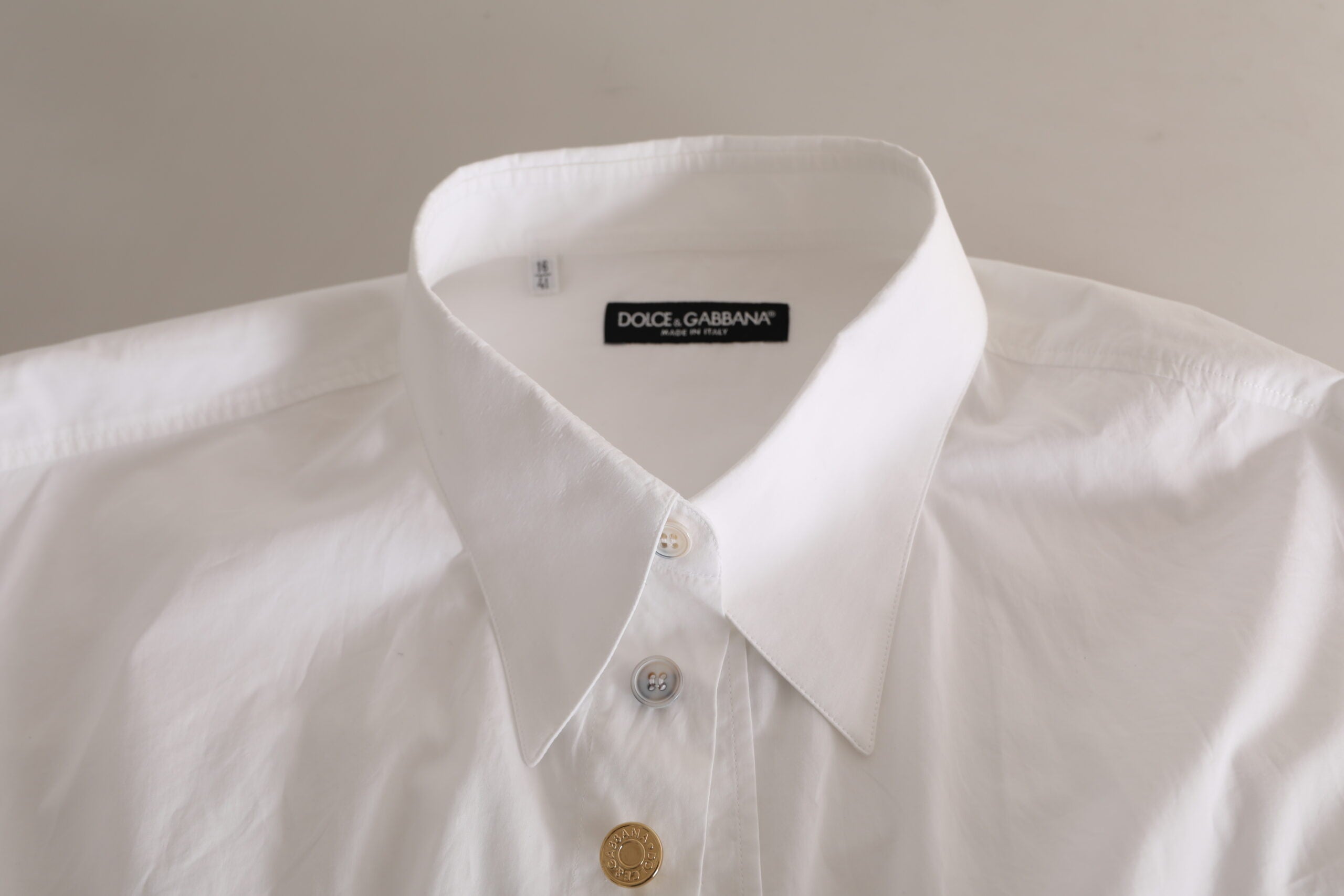 Dolce & Gabbana Elegant White Cotton Formal Men's Shirt