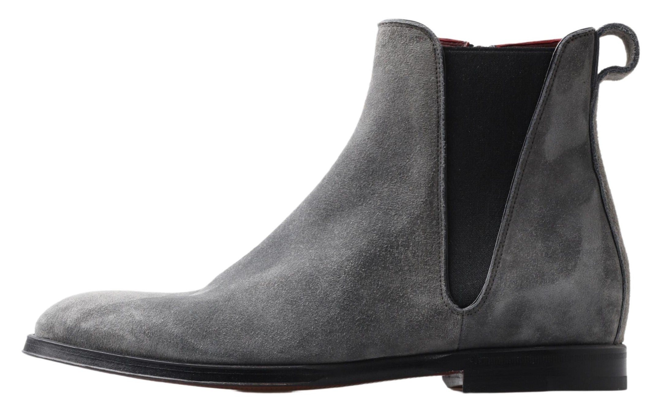 Dolce & Gabbana Gray Leather Men Ankle Boots Men's Shoes