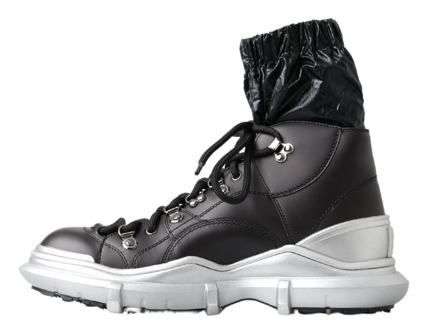Dolce & Gabbana Black Nylon Galileo High Top Sneakers Men's Shoes