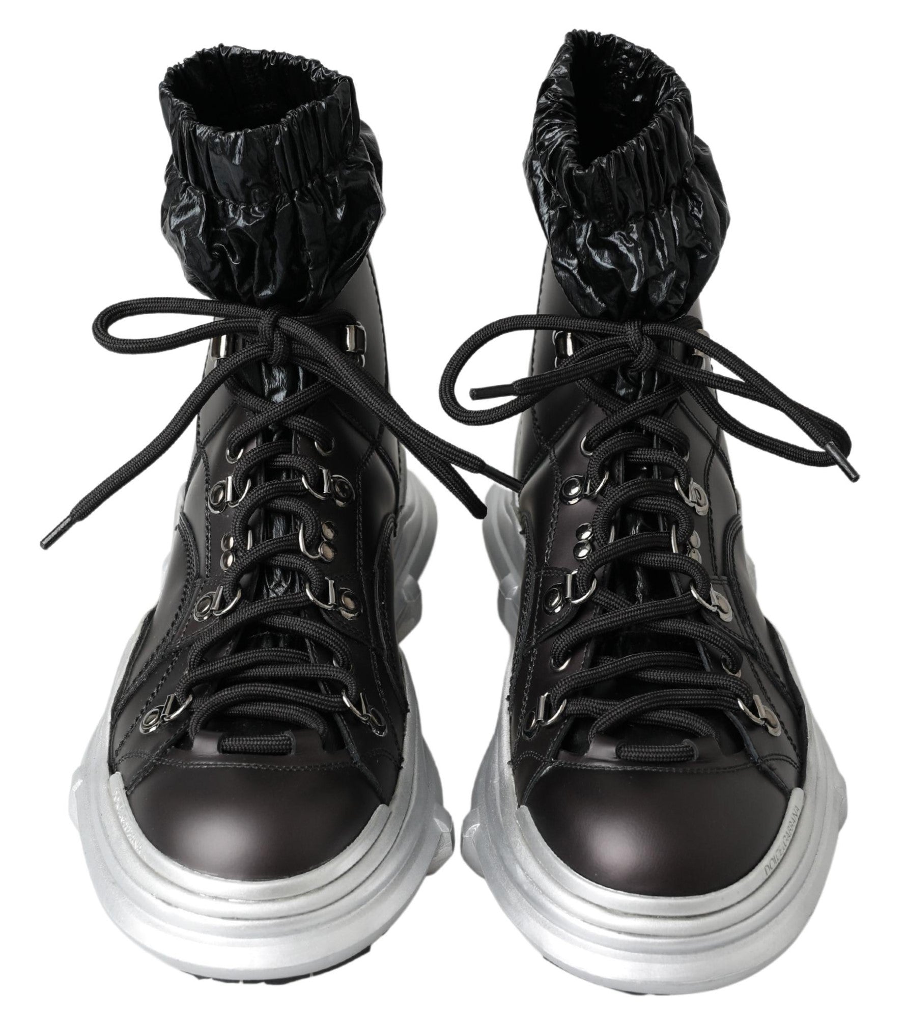 Dolce & Gabbana Black Nylon Galileo High Top Sneakers Men's Shoes