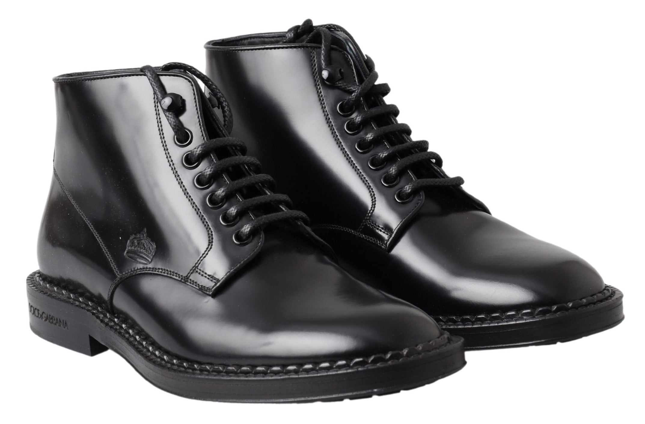 Dolce & Gabbana Elegant Black Leather Men's Men's Boots