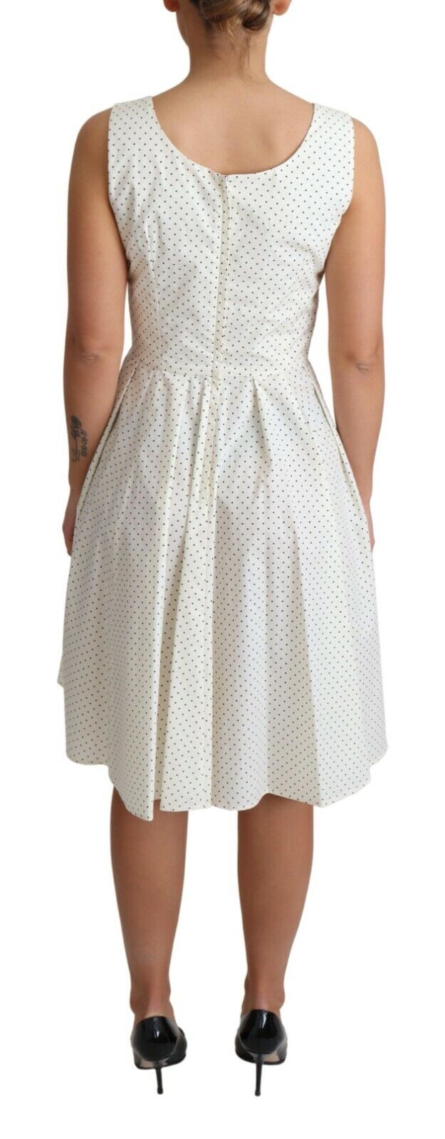 Dolce & Gabbana Elegant Sleeveless A-Line Polka Dotted Women's Dress