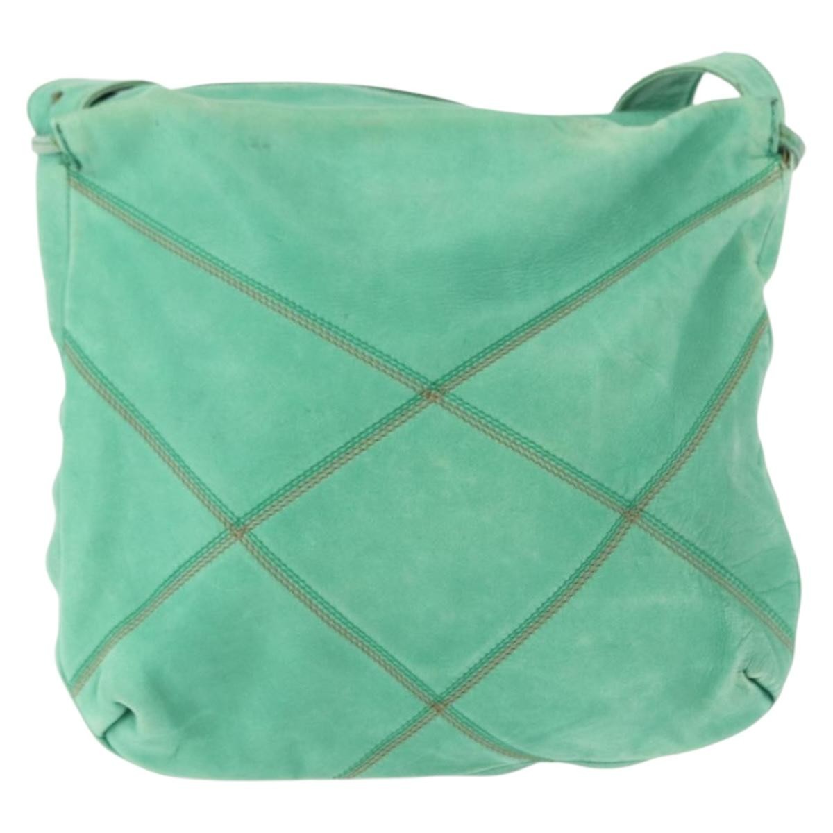 Loewe Vintage Leather Green Leather Shoulder Bag Bag (Pre-Owned)