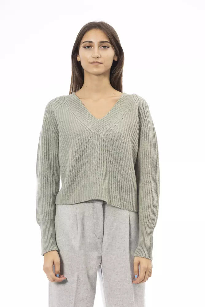 Alpha Studio Green Wool Women Women's Sweater