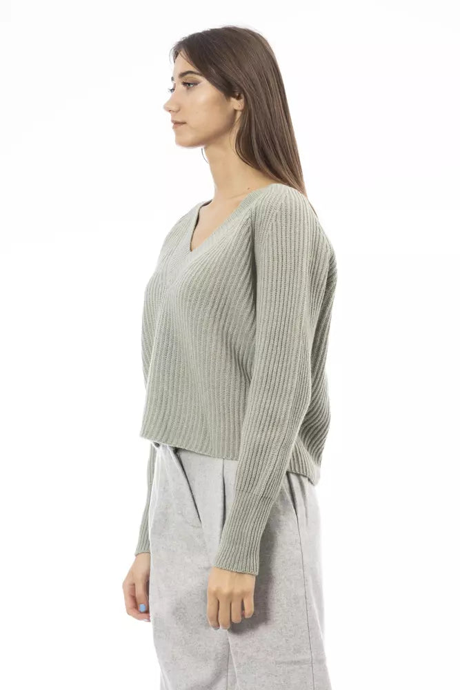 Alpha Studio Green Wool Women Women's Sweater