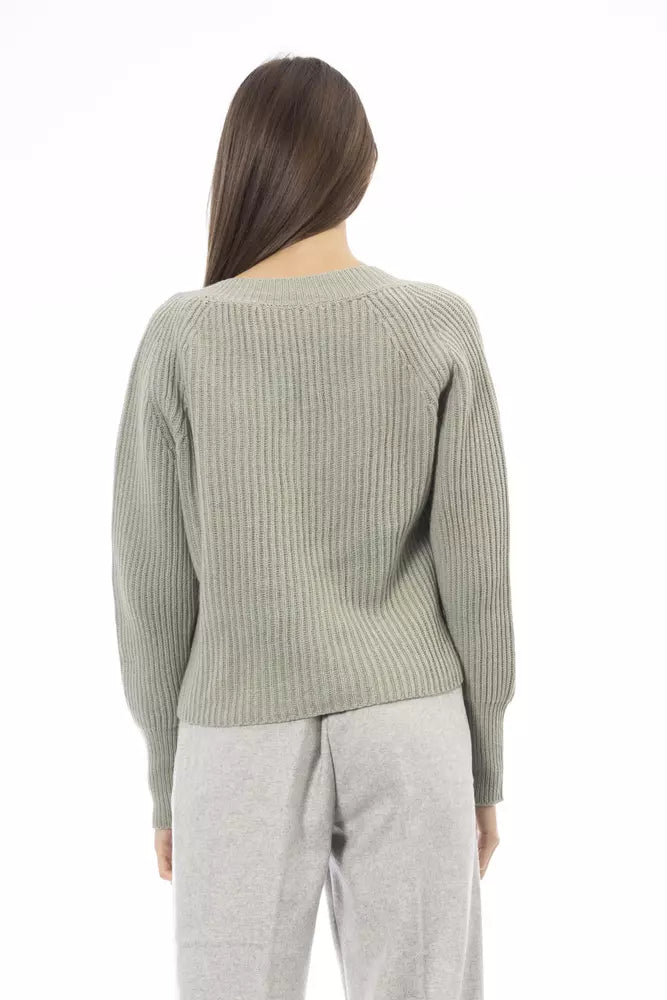 Alpha Studio Green Wool Women Women's Sweater
