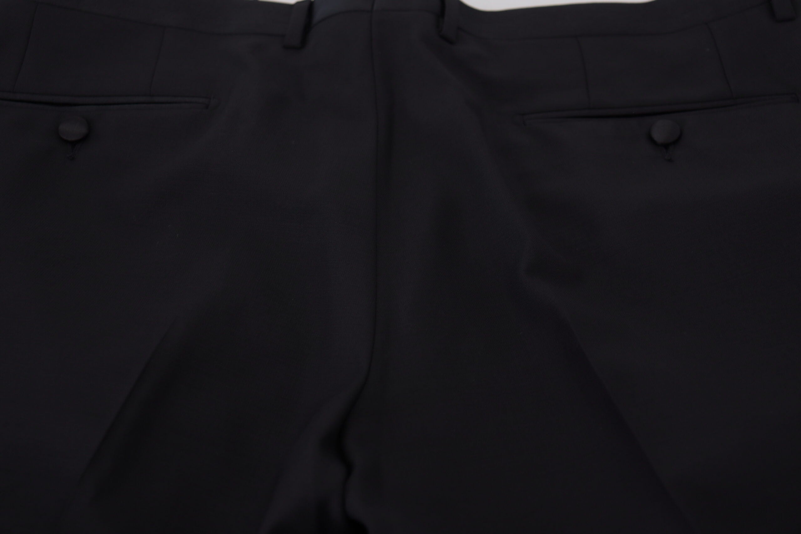 Dolce & Gabbana Black Dress Wool Silk Trouser Men's Pants