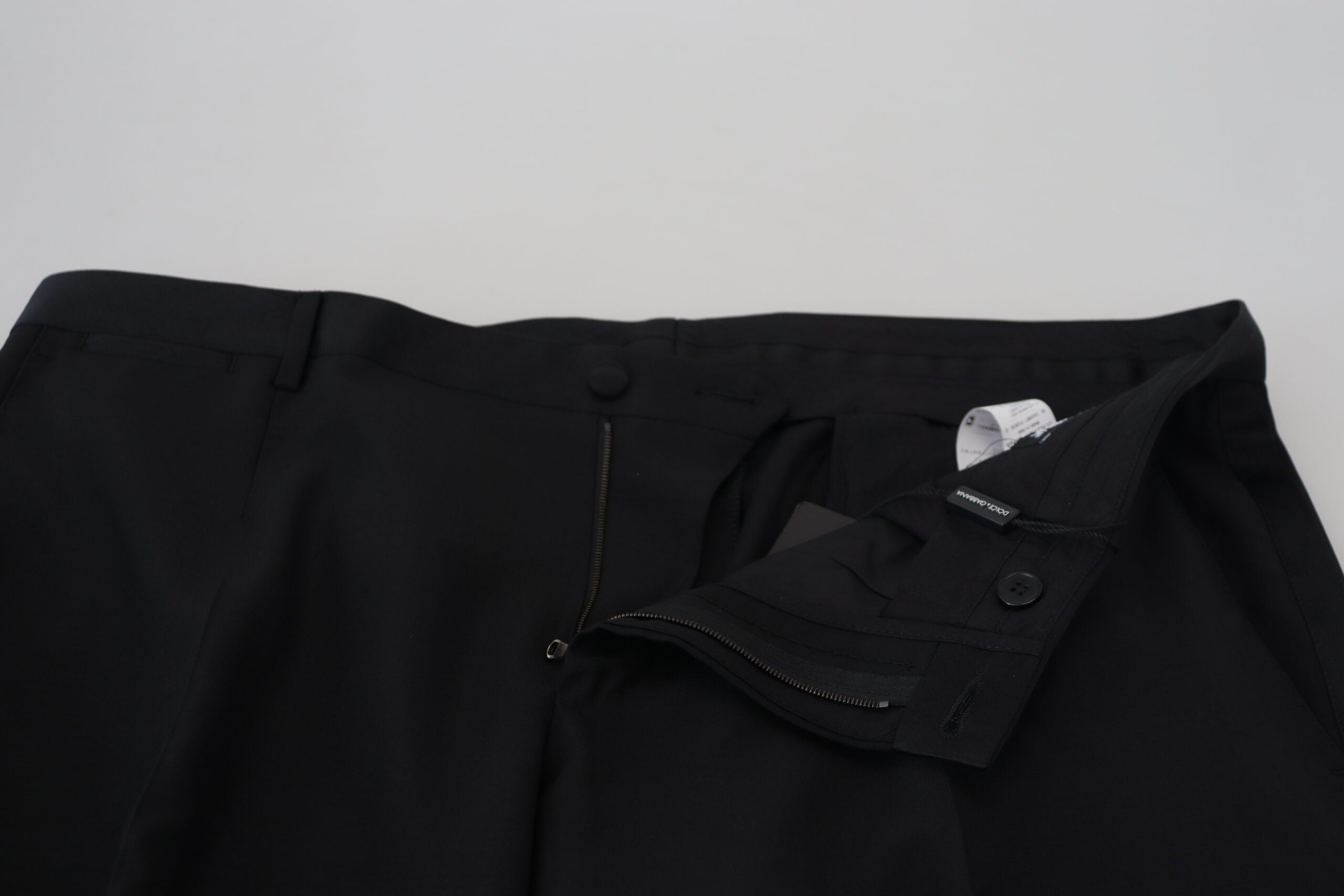 Dolce & Gabbana Elegant Slim Fit Black Dress Men's Trousers