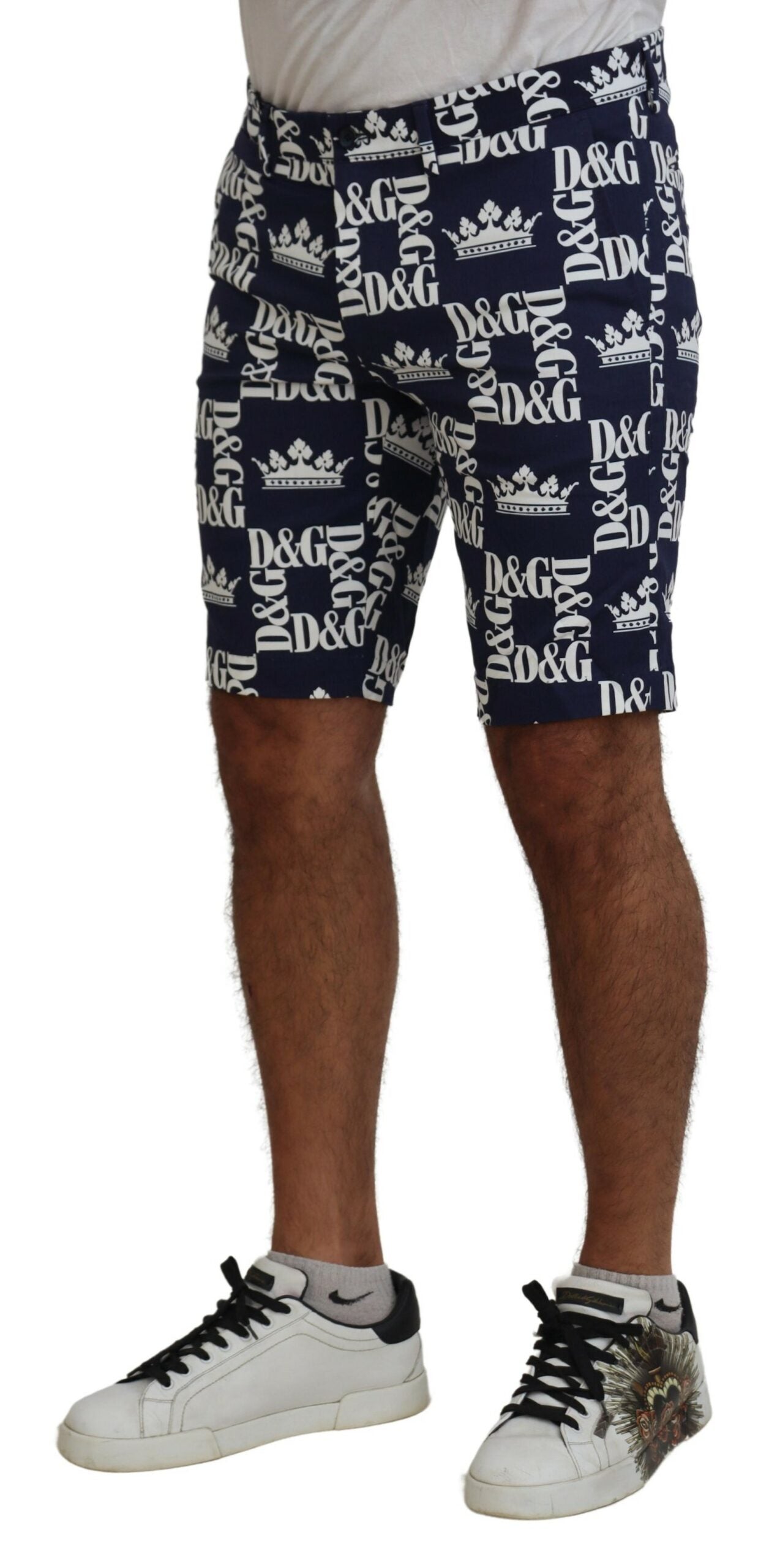 Dolce & Gabbana Casual Crown Print Chinos Men's Shorts