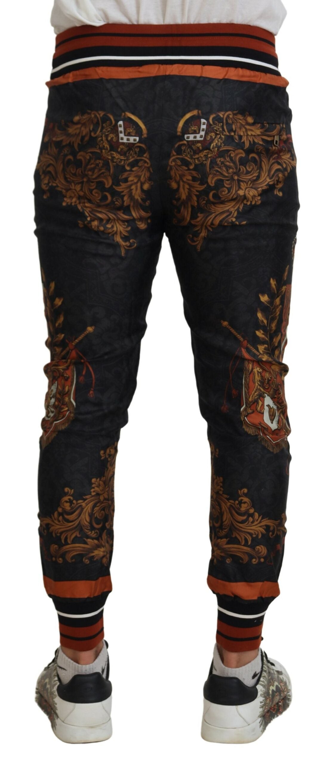 Dolce & Gabbana Baroque Crown Silk Men's Sweatpants