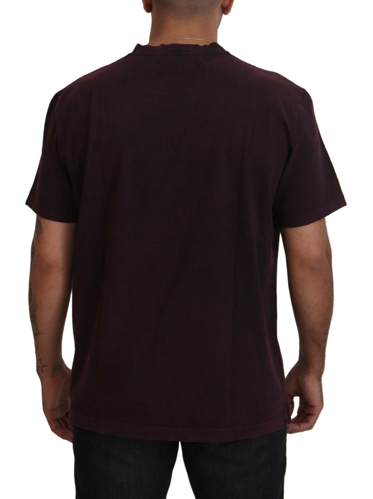 Dolce & Gabbana Bordeaux Crewneck Short Sleeve Men's T-shirt