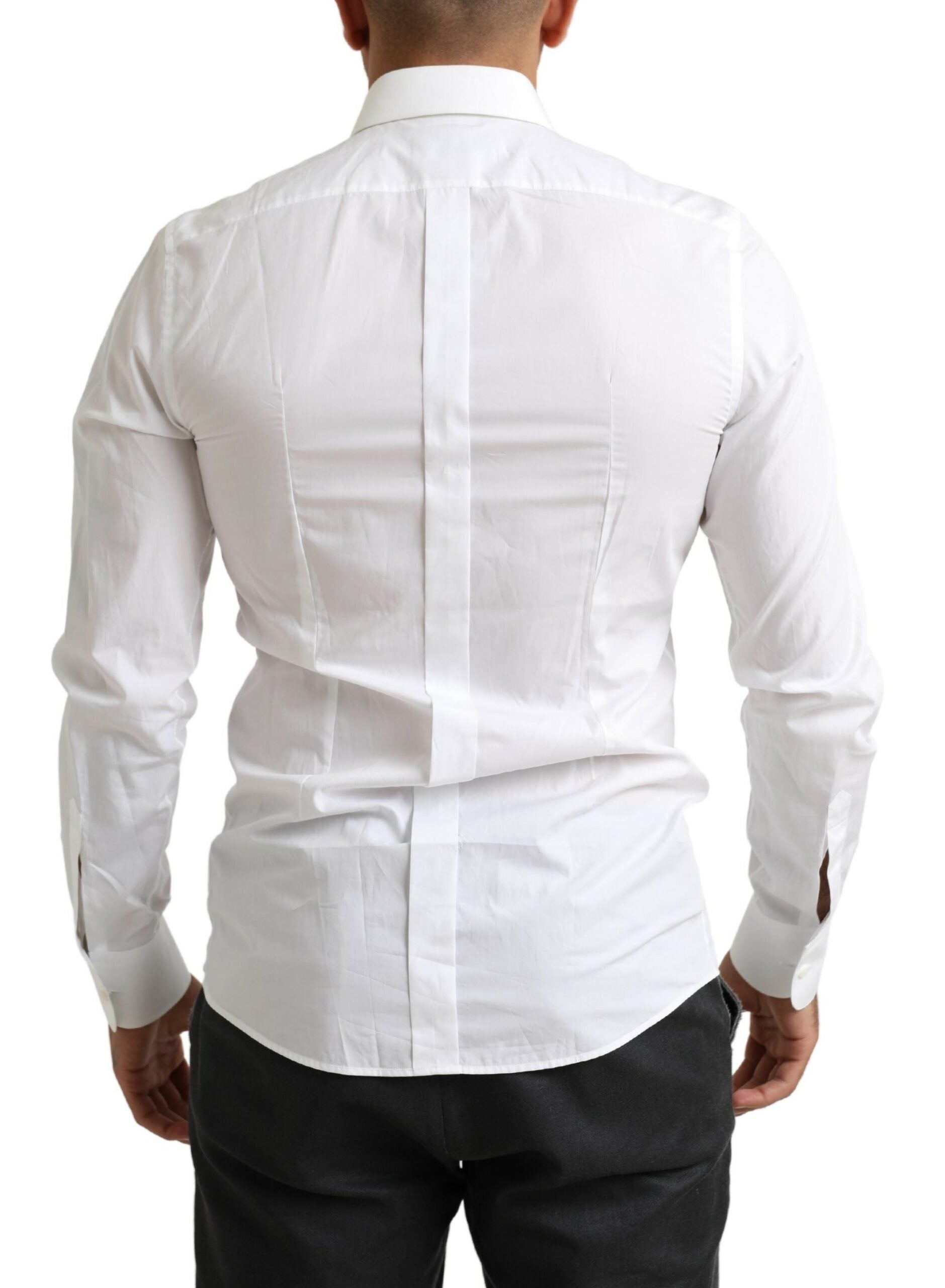 Dolce & Gabbana Italian Designer Slim Fit Tuxedo Men's Shirt