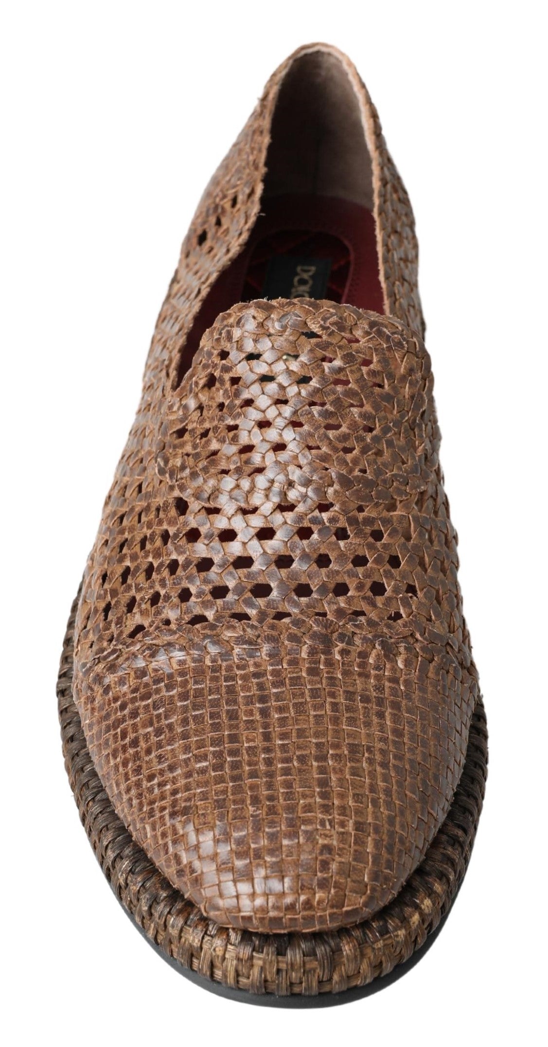 Dolce & Gabbana Elegant Leather Slipper Loafers in Men's Brown