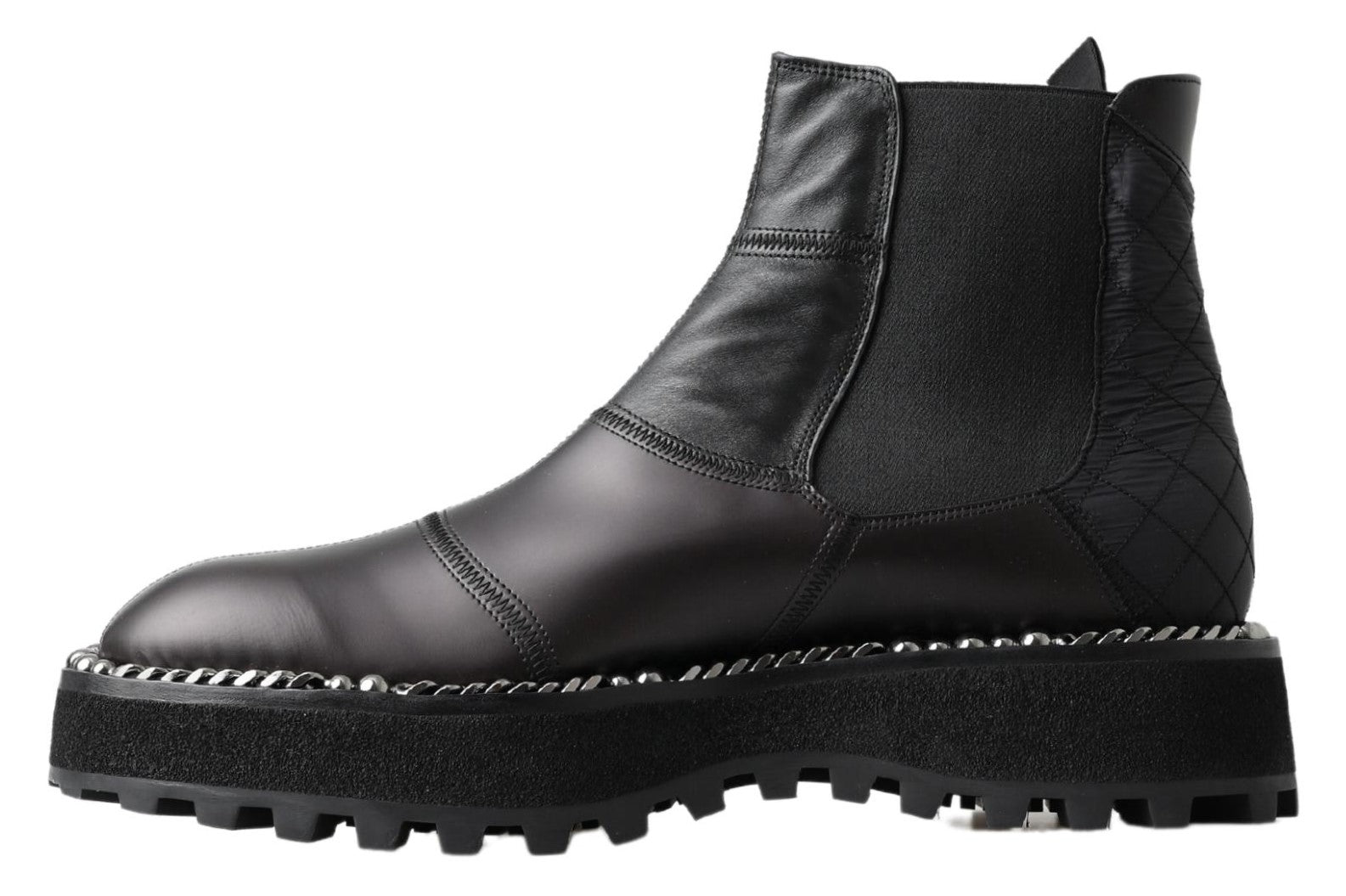 Dolce & Gabbana Elegant Black Ankle Stretch Slip On Men's Boots