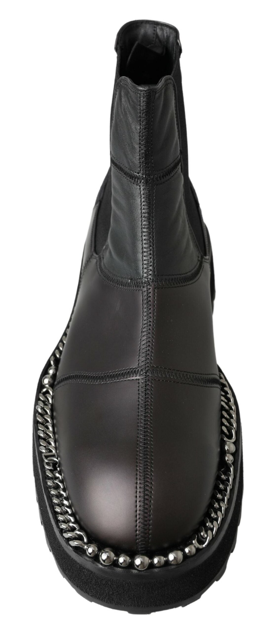 Dolce & Gabbana Elegant Black Ankle Stretch Slip On Men's Boots