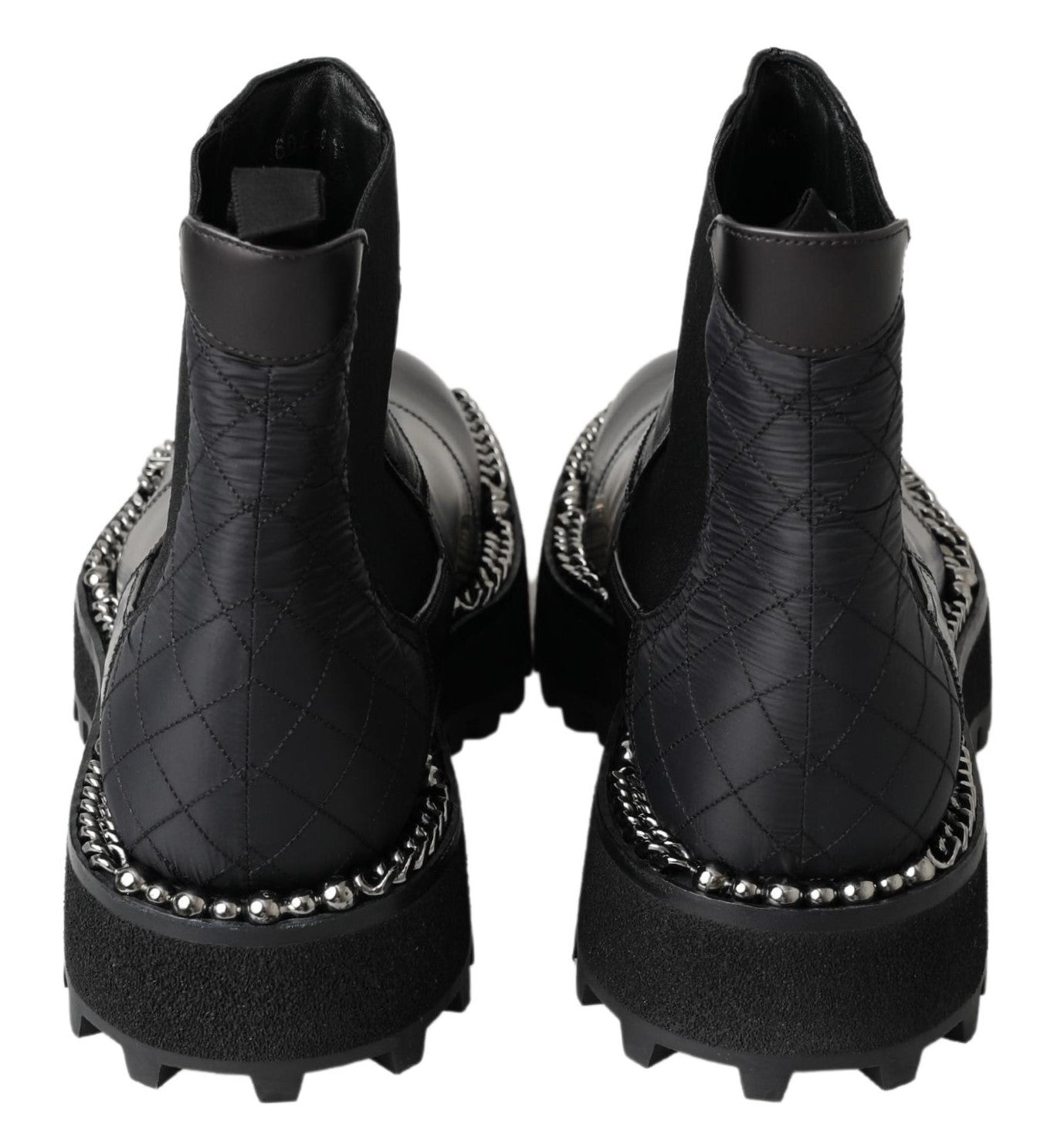 Dolce & Gabbana Elegant Black Ankle Stretch Slip On Men's Boots