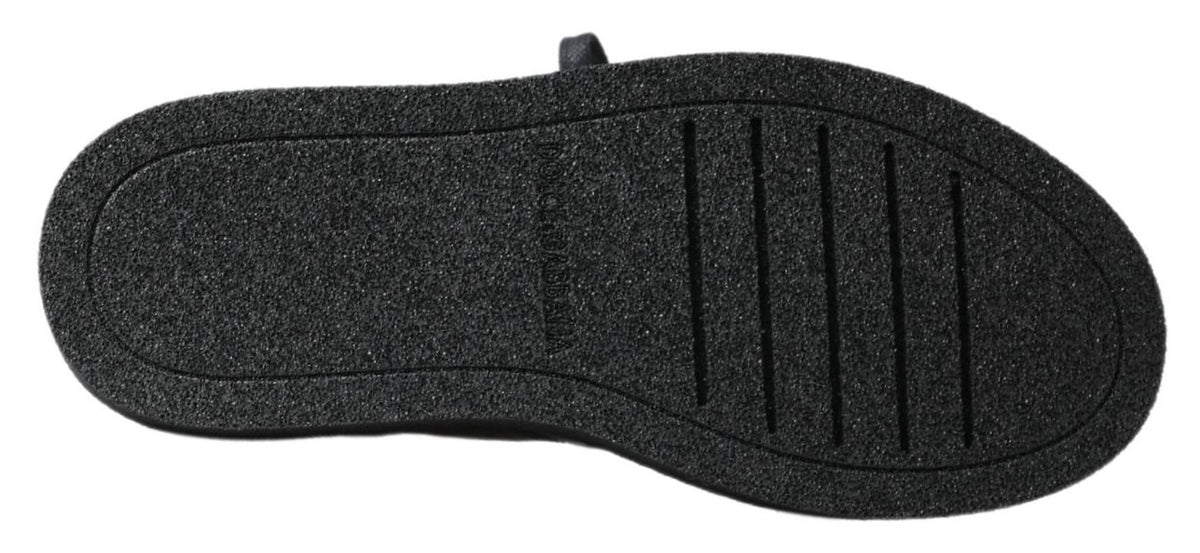 Dolce & Gabbana Black Leather Slip on Stretch Men's Boots