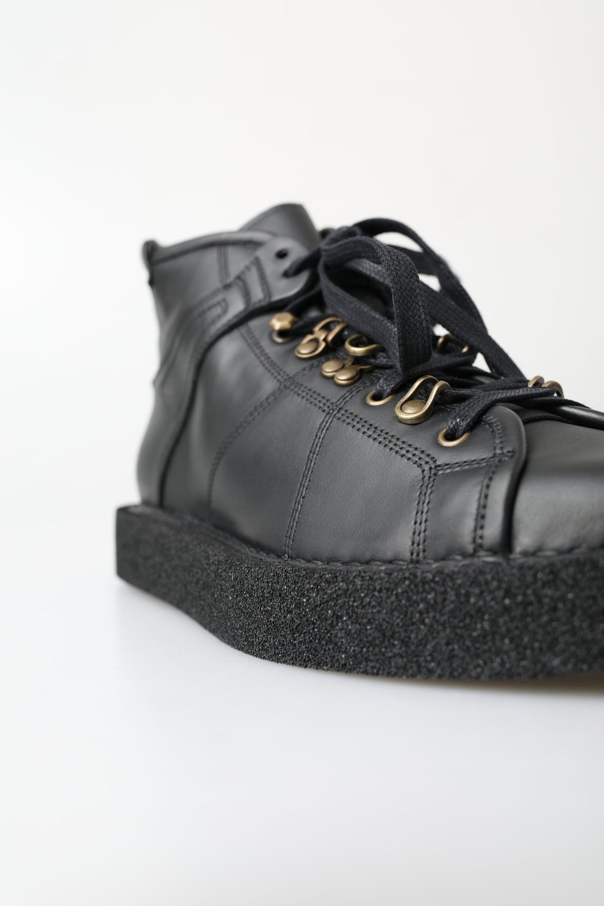 Dolce & Gabbana Black Leather Slip on Stretch Men's Boots