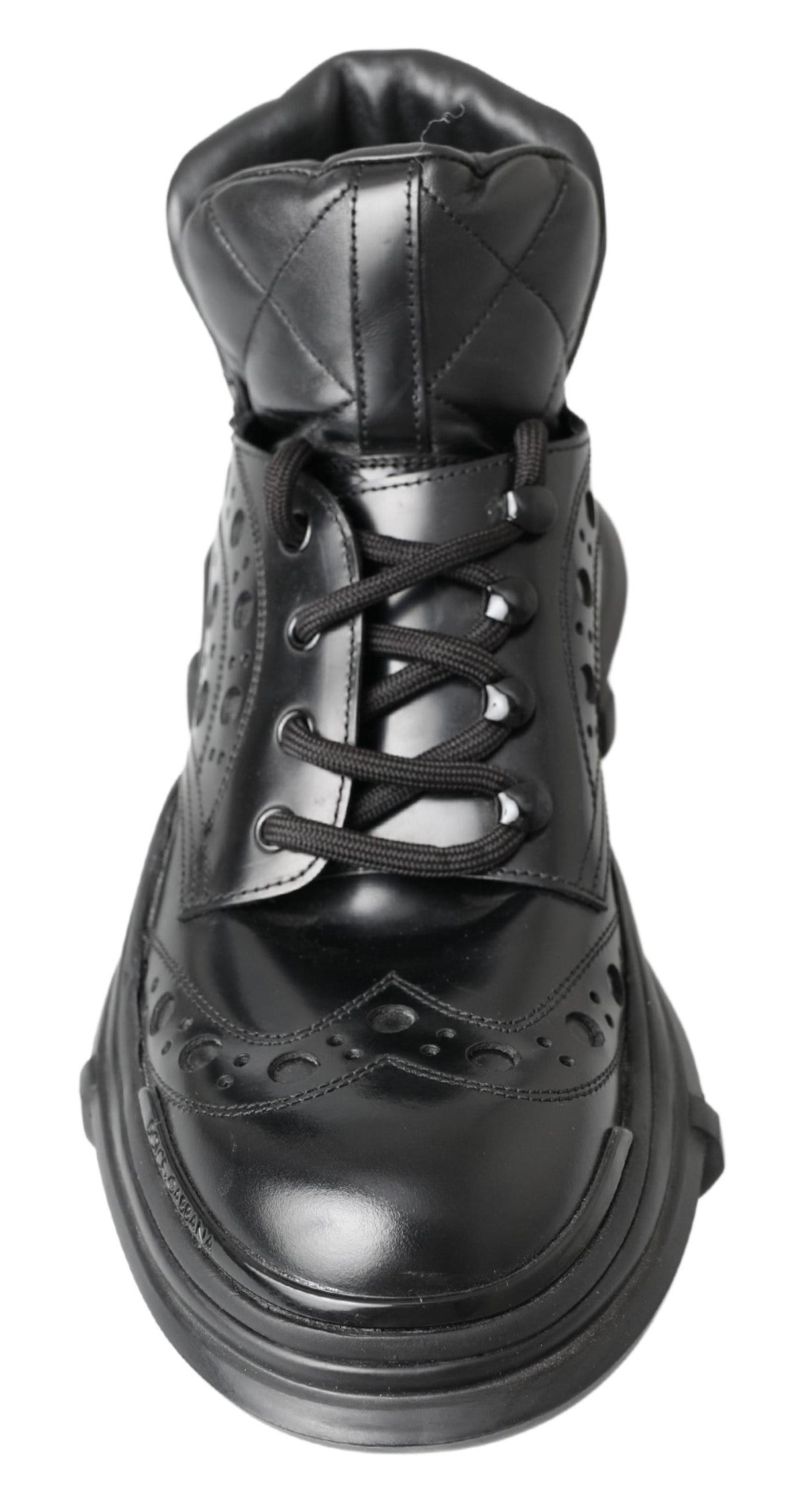 Dolce & Gabbana Black Leather Ankle Casual Men's Boots