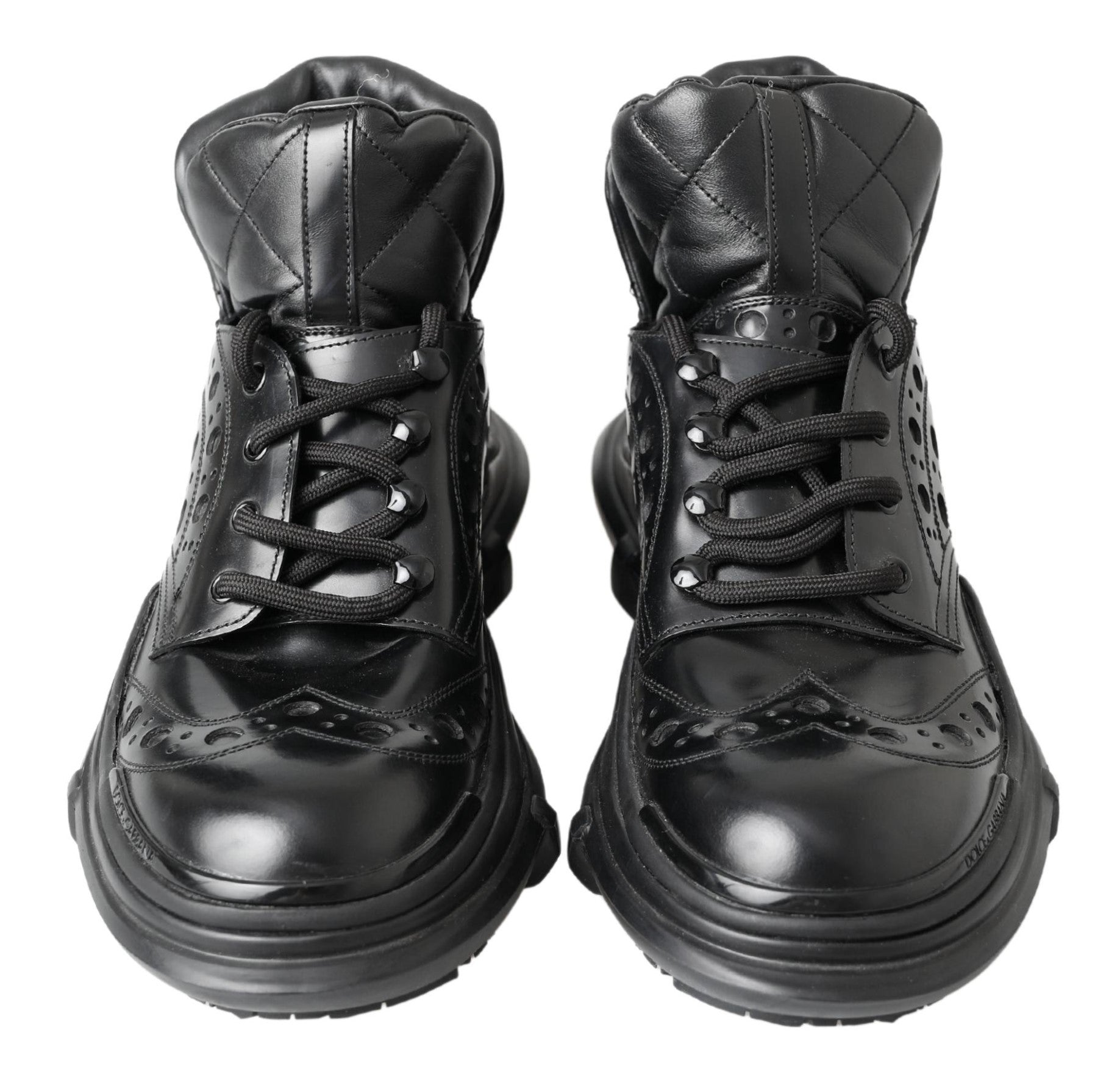 Dolce & Gabbana Black Leather Ankle Casual Men's Boots