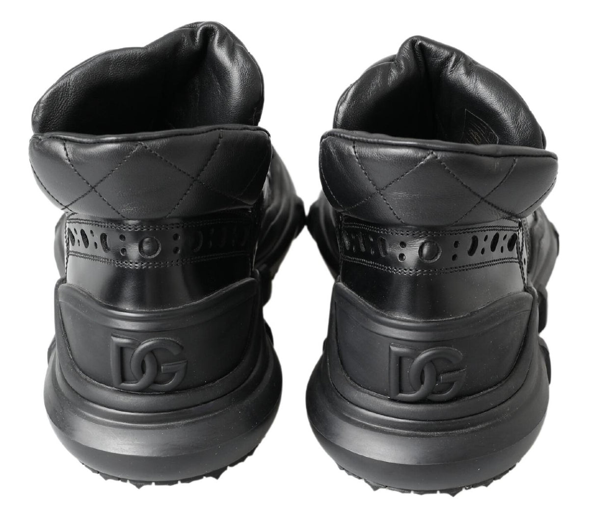 Dolce & Gabbana Black Leather Ankle Casual Men's Boots