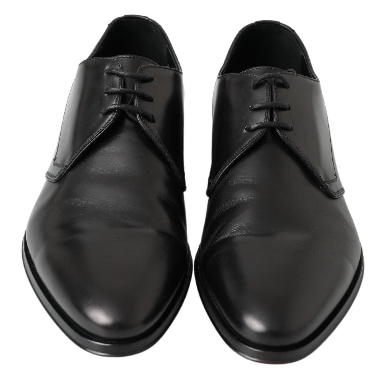 Dolce & Gabbana Classic Black Leather Derby Men's Shoes