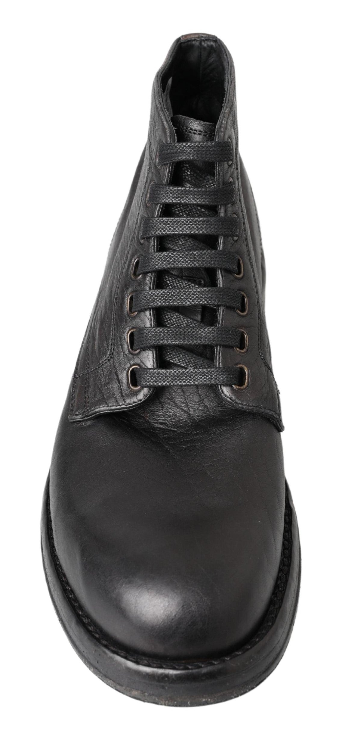 Dolce & Gabbana Black Horse Leather Perugino Men's Boots