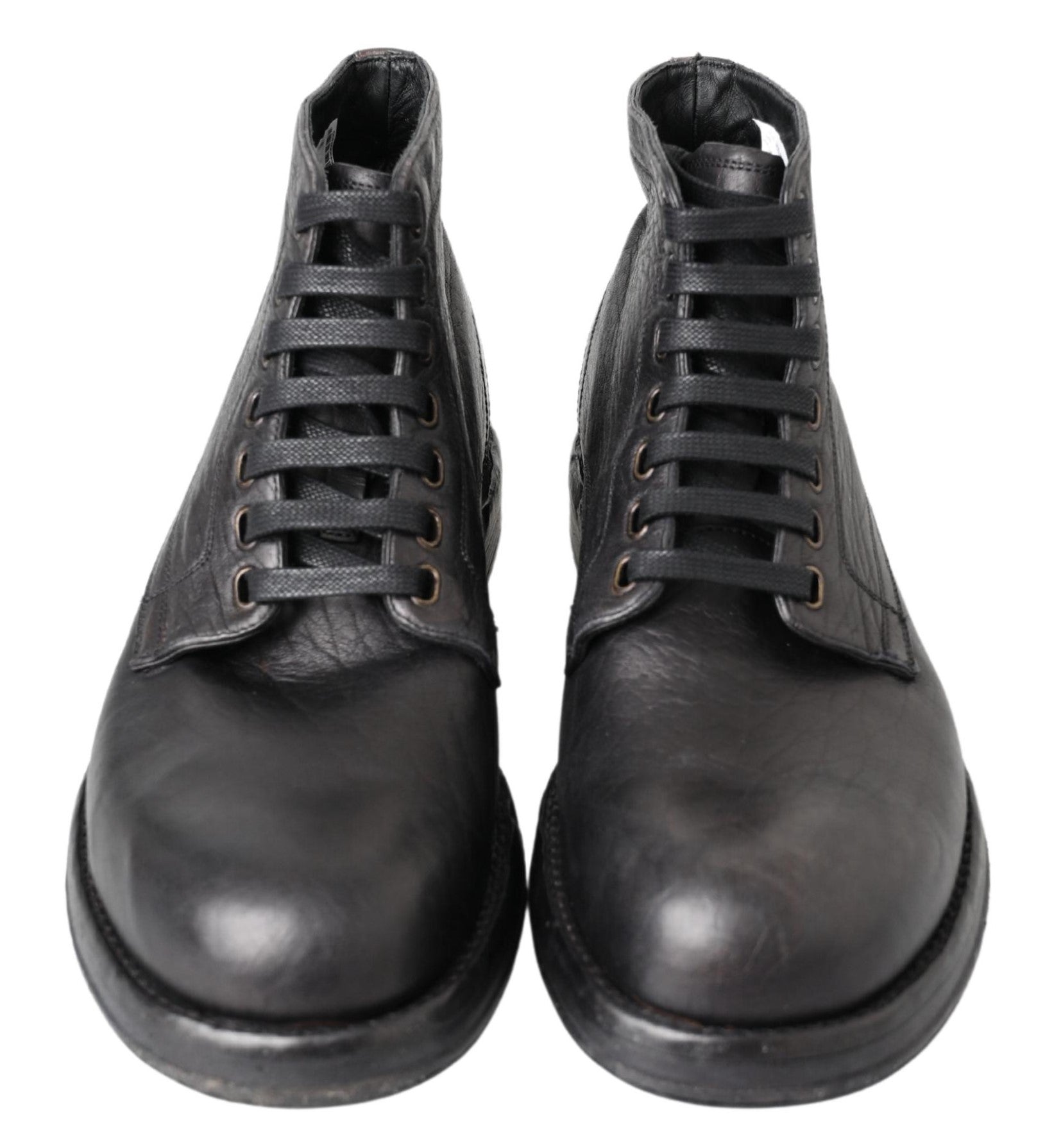Dolce & Gabbana Black Horse Leather Perugino Men's Boots