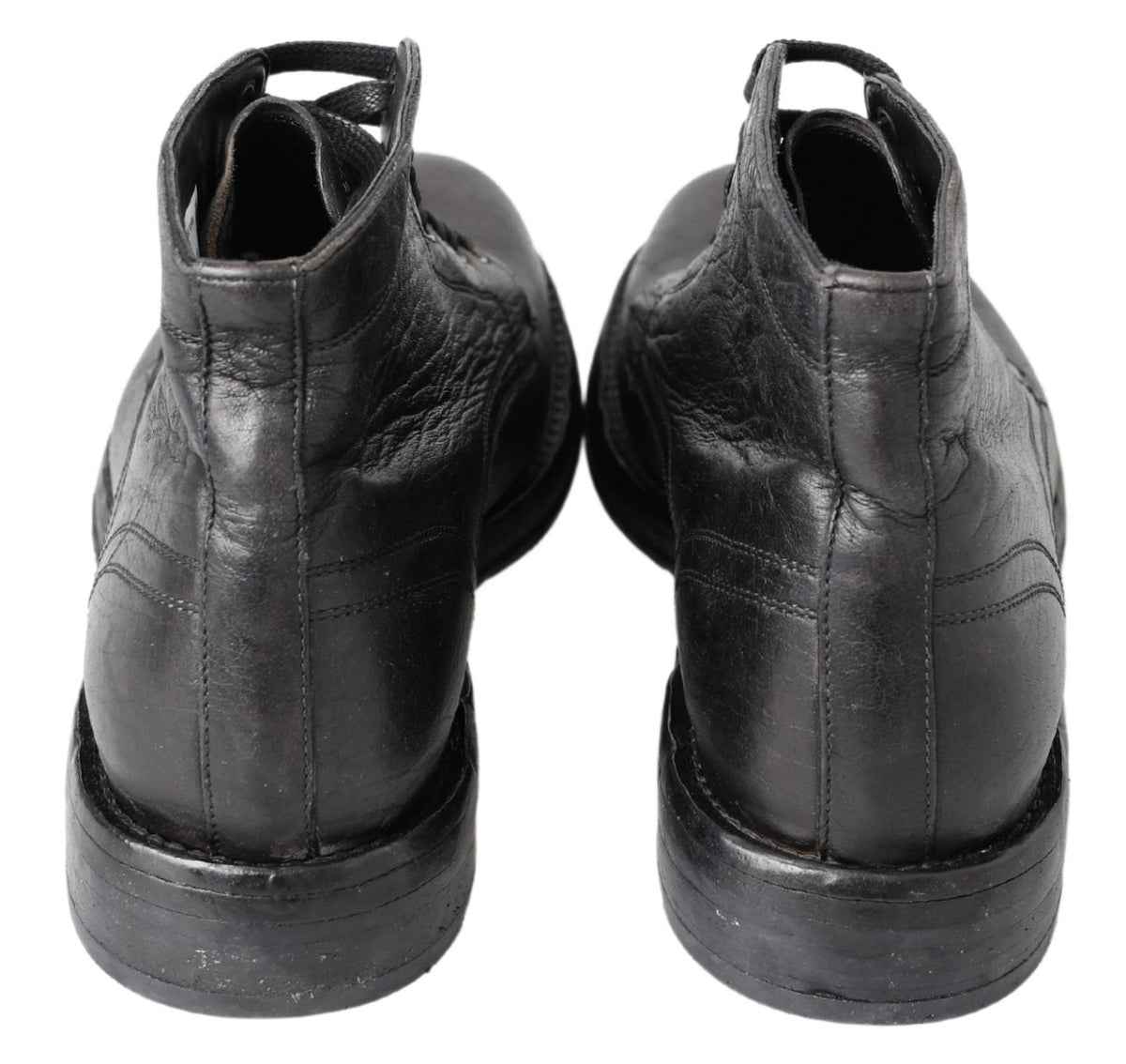 Dolce & Gabbana Black Horse Leather Perugino Men's Boots