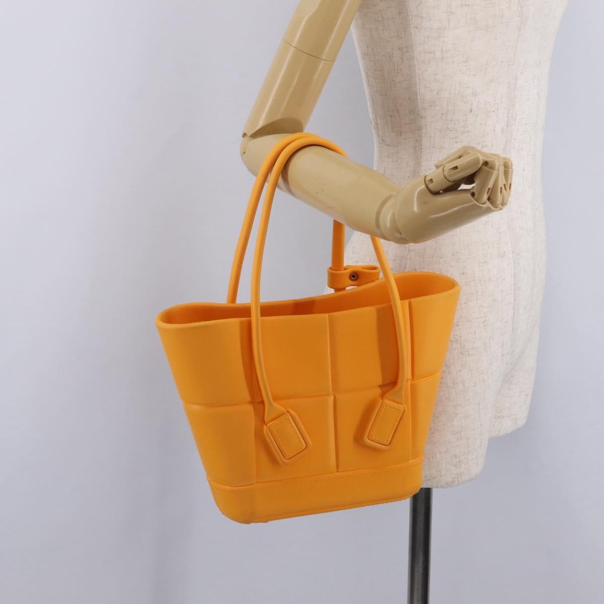 Bottega Veneta Arco Rubber Orange Rubber Tote Bag Bag (Pre-Owned)