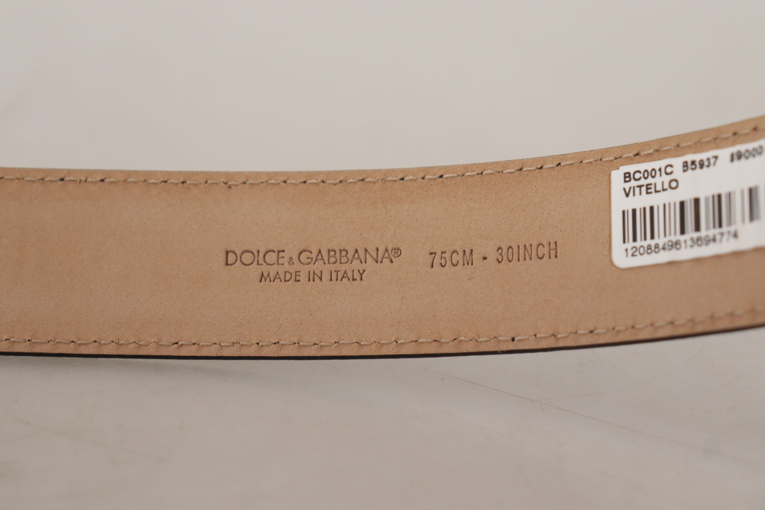 Dolce & Gabbana Sleek Black Authentic Leather Men's Belt