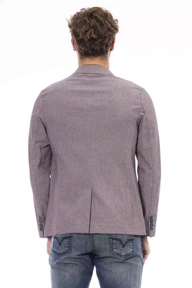 Distretto12 Purple Cotton Men Men's Blazer