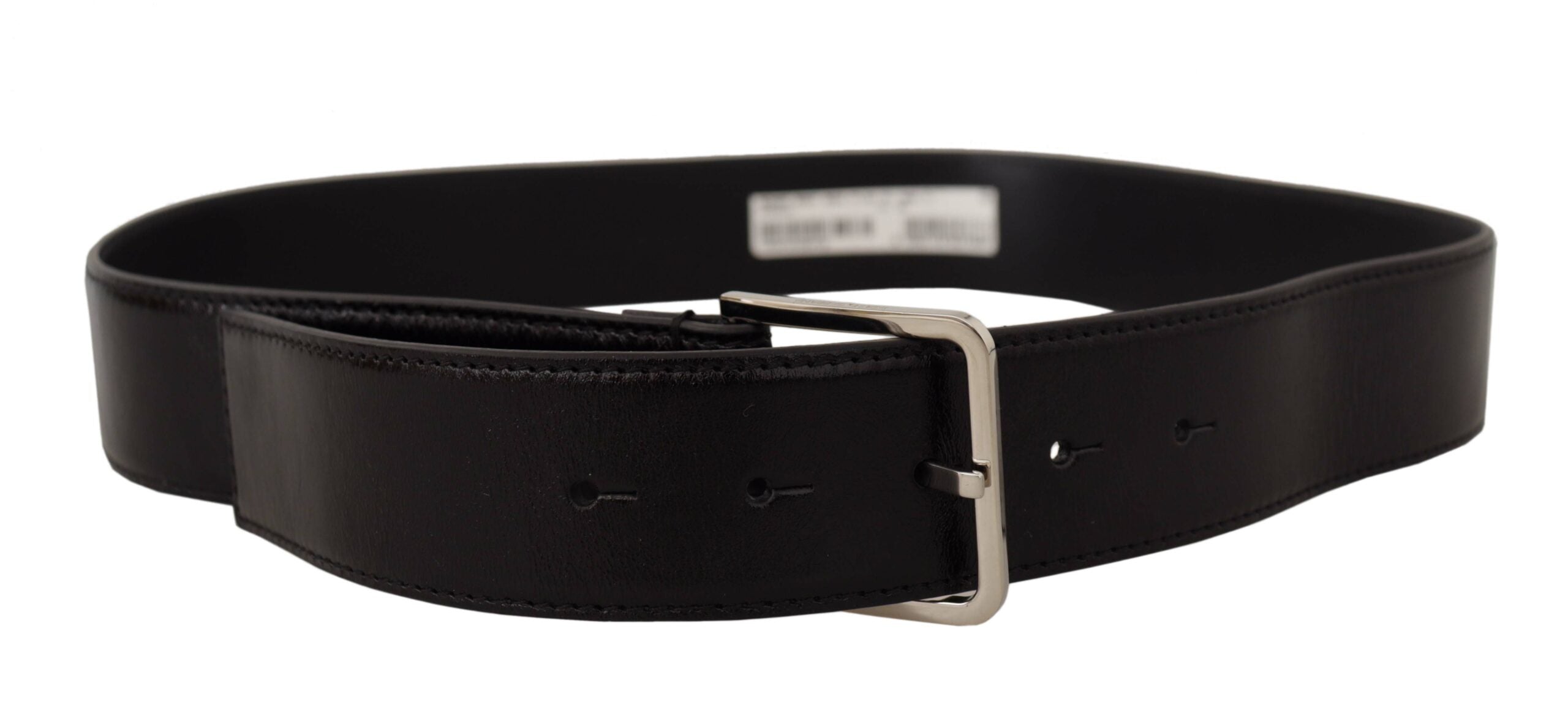 Dolce & Gabbana Elegant Leather Belt with Metal Men's Buckle