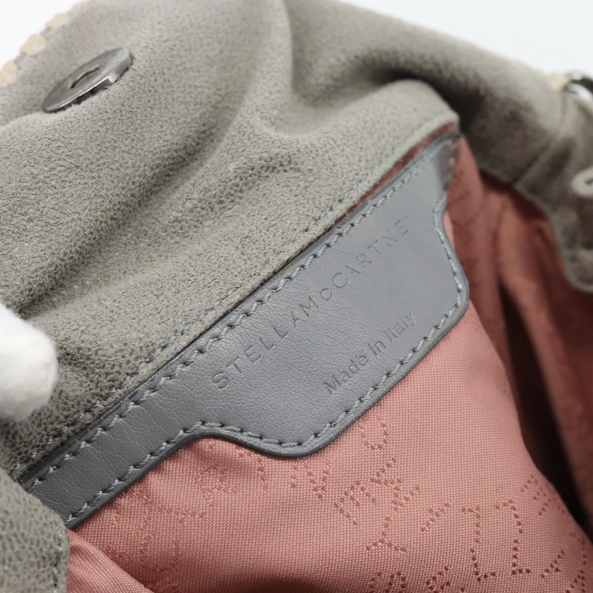 Stella Mccartney Falabella Fold Over Shaggy Deer Gray Polyester Shoulder Bag Bag (Pre-Owned)