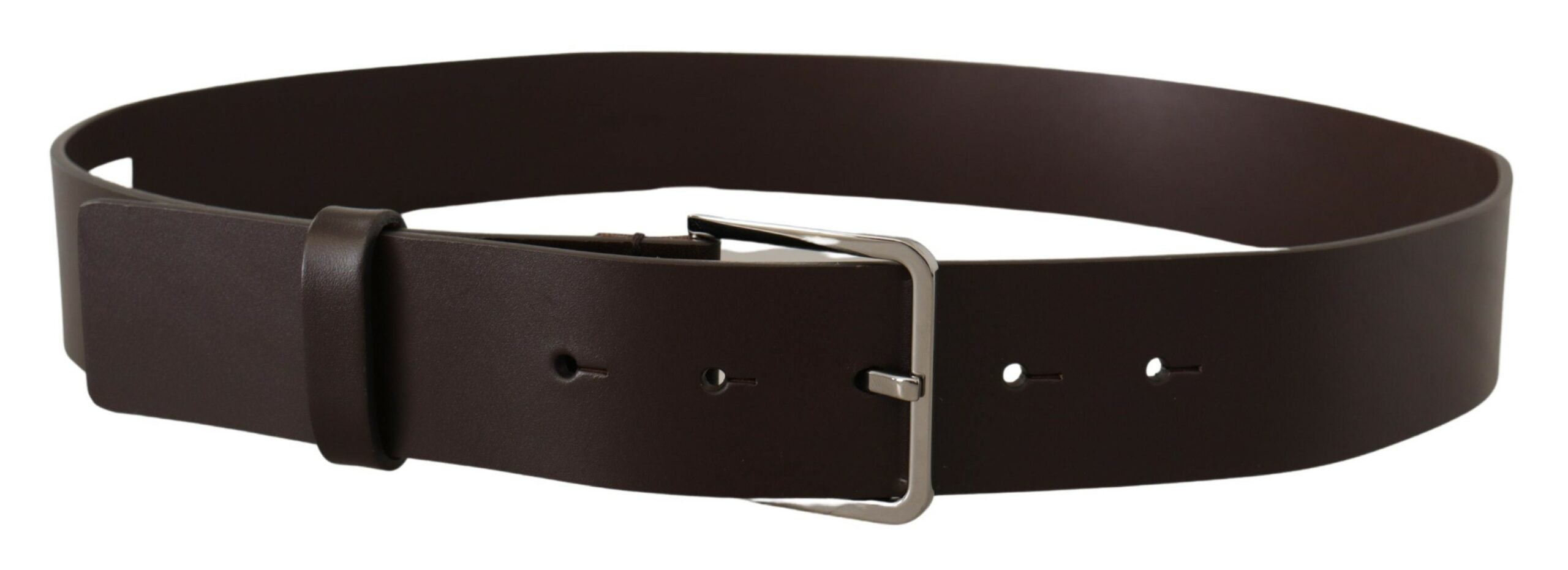 Dolce & Gabbana Elegant Dark Brown Leather Men's Belt