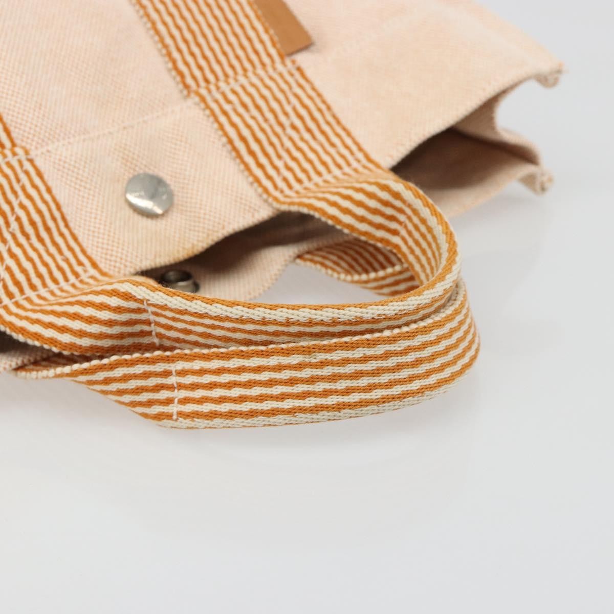 Hermes Fourre Tout Toile Orange Canvas Tote Bag Bag (Pre-Owned)