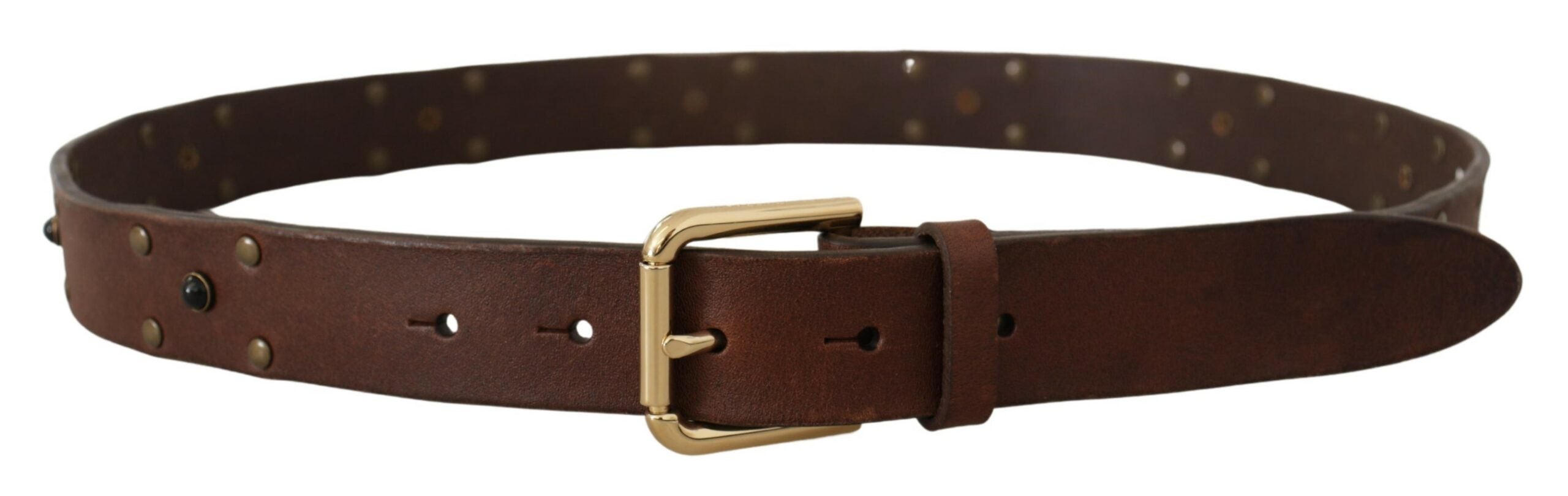 Dolce & Gabbana Elegant Leather Belt with Metal Men's Buckle