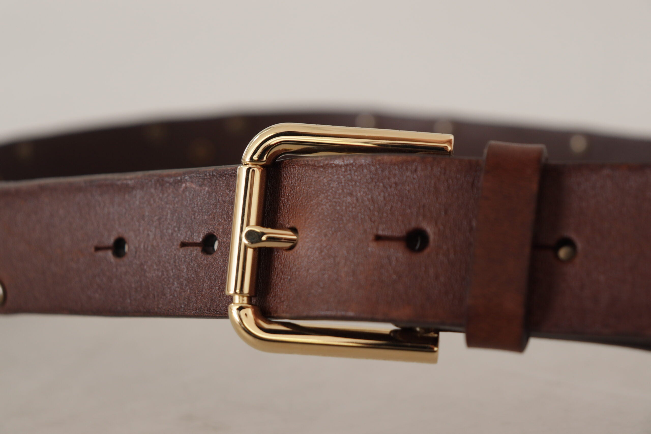 Dolce & Gabbana Elegant Leather Belt with Metal Men's Buckle