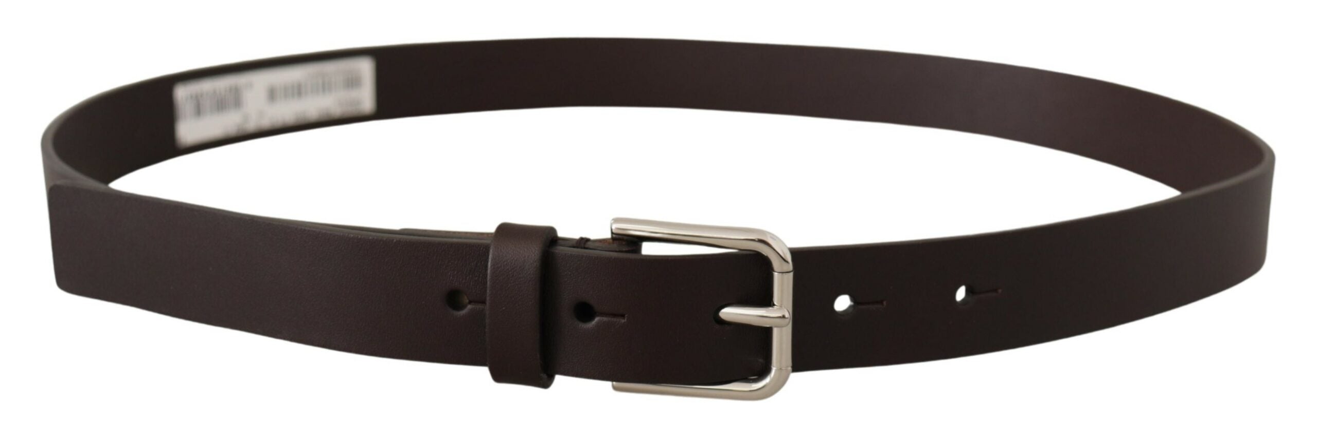 Dolce & Gabbana Elegant Leather Belt With Logo Men's Buckle