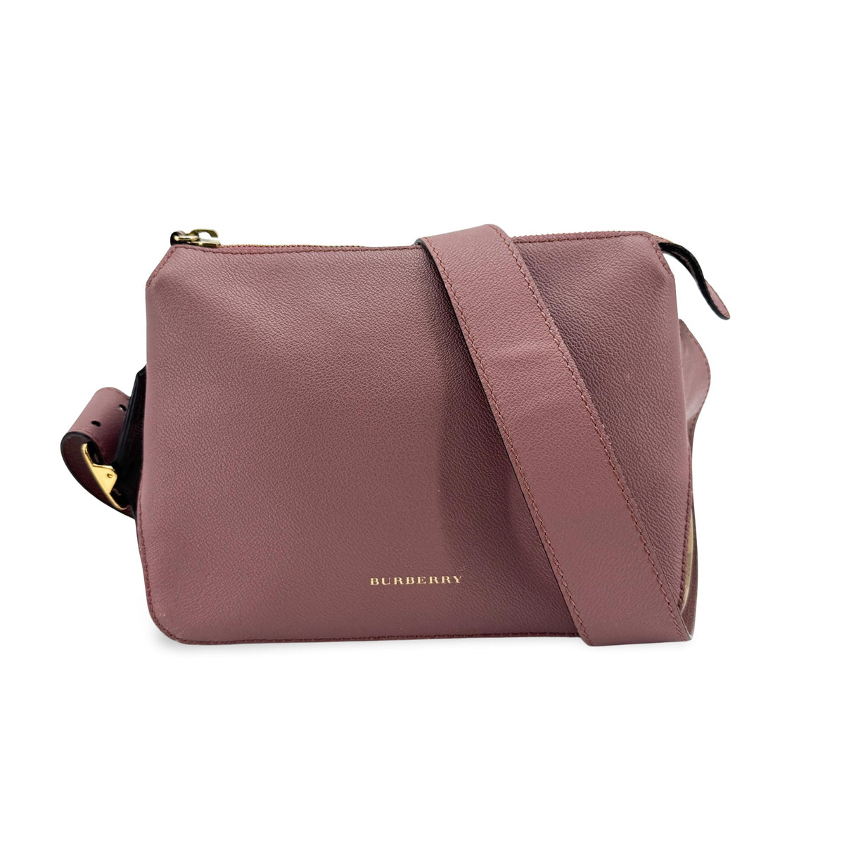 Burberry Helmsley Leather Pink Calfskin Handbag (Pre-Owned)