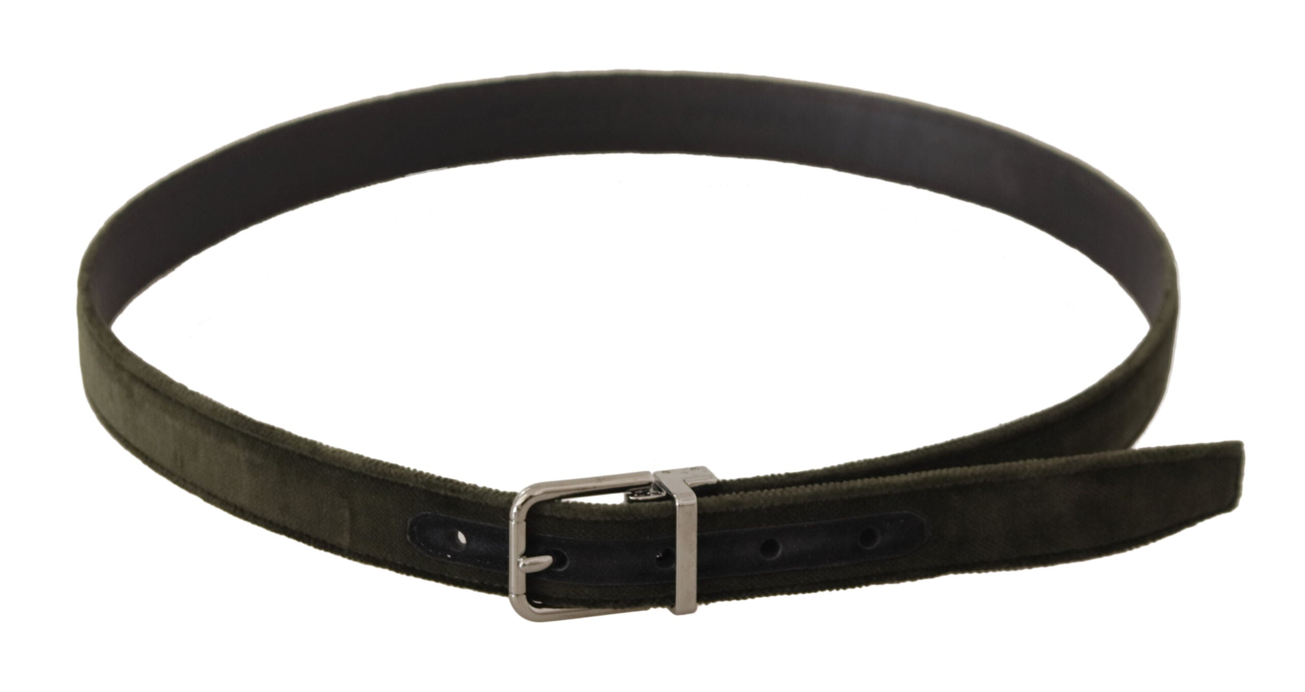 Dolce & Gabbana Elegant Velvet Leather Green Men's Belt